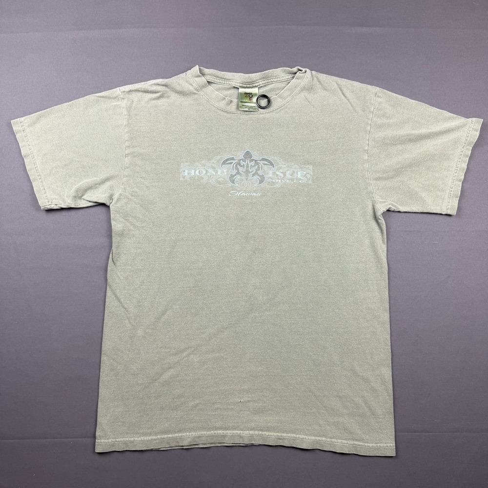 Chroma Zone by Anvil Hawaii Honu Isle Sea Turtle T-Shirt Mens Small Green - Picture 2 of 8